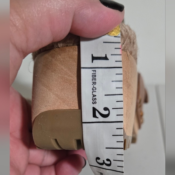 See by Chloe Joline Buckle Espadrille Brown Leather Studded Clog Sandals Size 38 - Picture 10 of 16